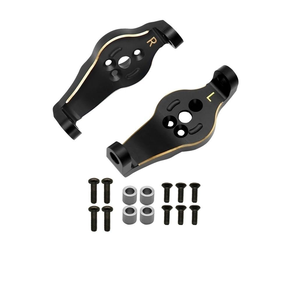BrewJa Portal Axle Housing Brass Black Steering Cup Steering C Seat tie Rod Holder Gear Cover servo Bracket Compatible with 1/10 Trx4 Trx6 (Color : A)