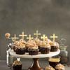12 PCS Baptism Cupcake Toppers, Gold Mirror Acrylic Cake Picks Baptism God Bless Child Cake Decorations,Baby Shower Birthday Party Decorations Christian Religious Party Decoration Supplies(acrylic)) view 3