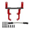 BrewJa Carbon Fiber Metal Servo Mount Stand with Steering Link Compatible with 1/10 RC Crawler Car Axial SCX10 II 90046 AR44 Axle Upgrade Parts (Color : Red) view 1
