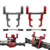 BrewJa Carbon Fiber Metal Servo Mount Stand with Steering Link Compatible with 1/10 RC Crawler Car Axial SCX10 II 90046 AR44 Axle Upgrade Parts (Color : Red) view 2