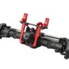 BrewJa Carbon Fiber Metal Servo Mount Stand with Steering Link Compatible with 1/10 RC Crawler Car Axial SCX10 II 90046 AR44 Axle Upgrade Parts (Color : Red) view 3
