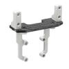 BrewJa Carbon Fiber Metal Servo Mount Stand with Steering Link Compatible with 1/10 RC Crawler Car Axial SCX10 II 90046 AR44 Axle Upgrade Parts (Color : Red) view 4