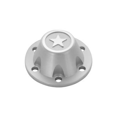 BrewJa Metal 2.9" Beadlock Wheel Rim Center Dust Cap Compatible with 1/6 RC Crawler Car Axial SCX6 Compatible with Jeep JLU Pickup Truck Upgrade Parts (Color : 1PCS Silver)
