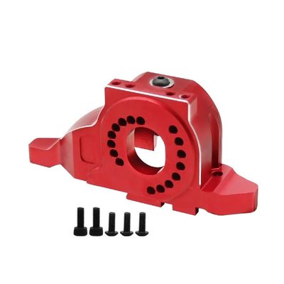 BrewJa TRX4 Aluminum Alloy Motor Mount Heat Sink with Cooling Fan Compatible with 1/10 RC Crawler Car TRX-4 TRX-6 Upgrade Parts (Color : A Red)