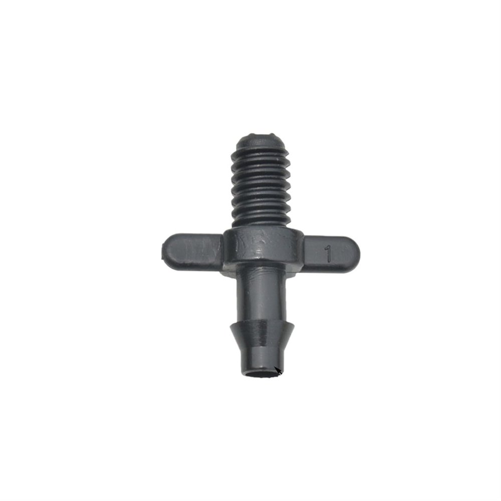 50Pcs 1/4 Inch Barbed Straight Connector with Threaded Garden Irrigation Hoses PVC Fittings Quick Connector for 4/7mm Hose