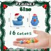 160 Pcs Christmas Mini Resin Ducks Tiny Santa Fairy Hat Duck Miniature Micro Landscape Garden Dollhouse Decor for Xmas Accessories DIY Craft Slime Party Gifts Prank Game Ornament Potted Plants view 2