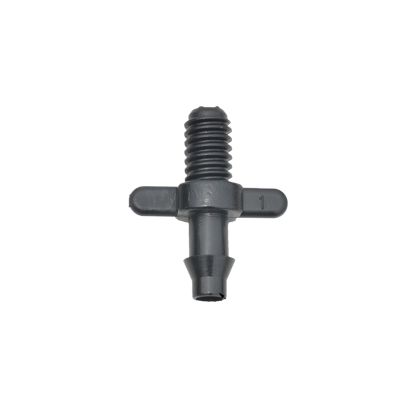 50Pcs 1/4 Inch Barbed Straight Connector with Threaded Garden Irrigation Hoses PVC Fittings Quick Connector for 4/7mm Hose