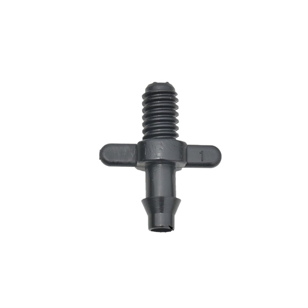 50Pcs 1/4 Inch Barbed Straight Connector with Threaded Garden Irrigation Hoses PVC Fittings Quick Connector for 4/7mm Hose