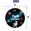 Letromp 40 Pcs Two the Moon Birthday Decorations 2 the Moon Party Paper Plates Napkins for Outer Space/Galaxy Astronaut/Space Man/Robot UFO Theme Baby Boys 2nd Birthday Party Supplies Decorations view 4
