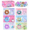 30 Pack Valentines Day Cards for Kids Classroom, Donut Erasers with Greeting Cards, Valentine Kids Party Favor, School Classroom Exchange Prizes, Ideal Valentines Gifts for Boys Girls view 1