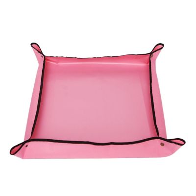 AVIMYA 50x50cm Planting Mat PE Gardening Potting Mats Reusable Garden Transplanting Pad Waterproof Plant Repotting Mat Flower Pots Pads (Color : Pink)