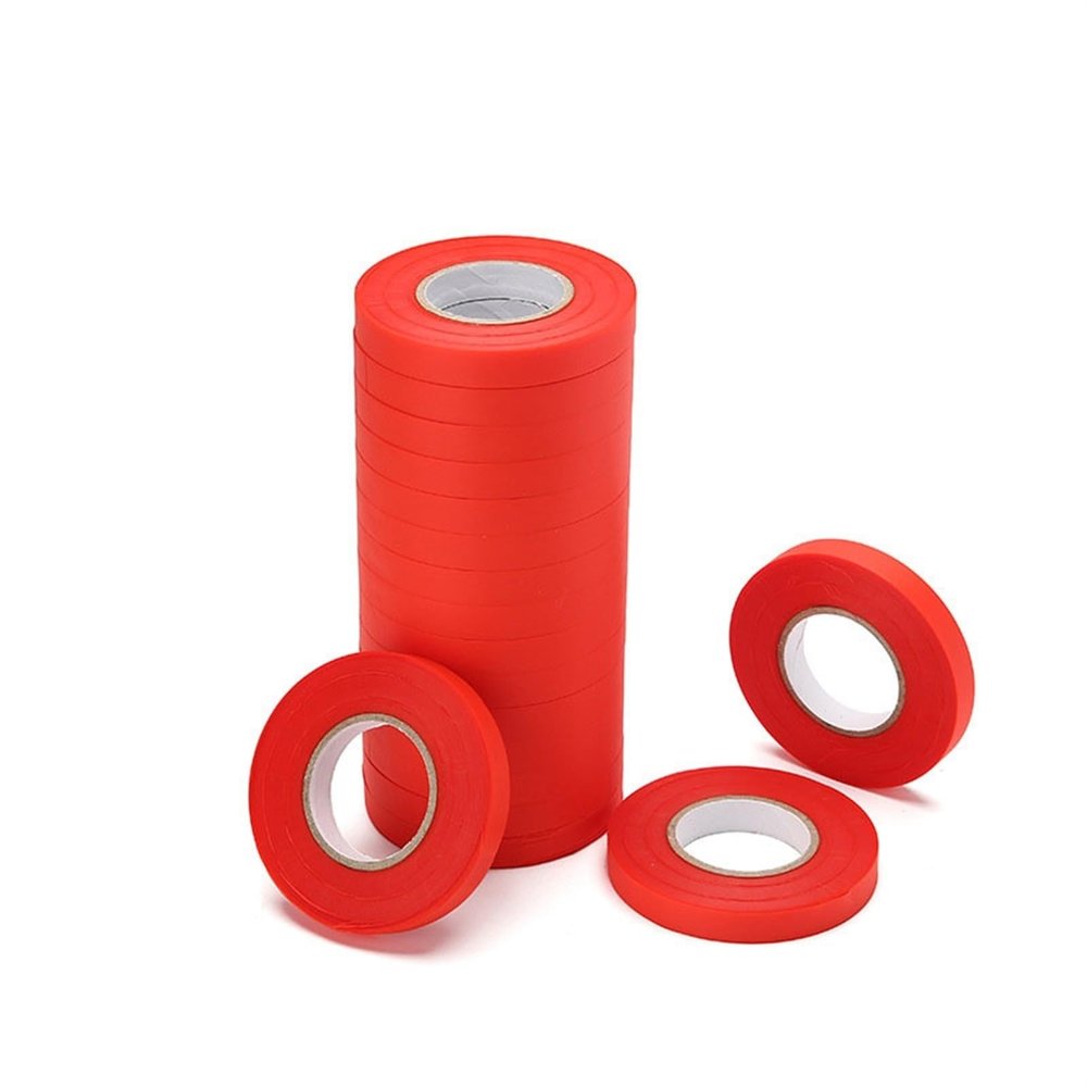 AVIMYA Tying Binding Flower Vegetable Machine Tree Parafilm Gardening Bind Belt Tapetool Secateurs Engraft Red PVC tie Tape 30m/PC (Color : 20Pcs Red)