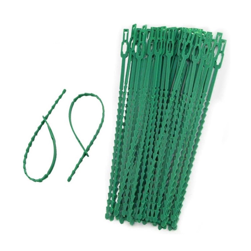 AVIMYA 50Pcs 13/17/23cm Reusable Garden Cable Ties Plant Support Shrubs Fastener Tree Locking Nylon Adjustable Plastic Cable Ties Tools (Color : 23cm)
