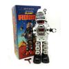 Charmgle Planet Robot Wind-up Toys, Clockwork Walking Alien Toys, Tin Toy for Adult Collection Novelty Gifts Silver view 1