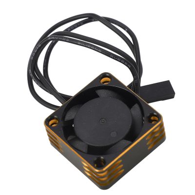 PenRux RC Car Motor Cooling Fan for Most RC Model Cars, 25x25mm Aluminum Alloy Lightweight Brushless ESC High Speed Heat Dissipation Fan (Gold)