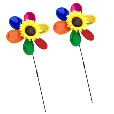 2pcs Garden Spinners Outdoor Decor Large Windmill Spinner for Yard and Garden