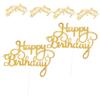 10pcs Cake Decor Cake Inserts Happy Birthday Toppers Acrylic Dessert Topper Cupcake Topper Decoration Happy Birthday Cake Cards Cake Decor Insert Card Paper Style view 1