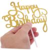 10pcs Cake Decor Cake Inserts Happy Birthday Toppers Acrylic Dessert Topper Cupcake Topper Decoration Happy Birthday Cake Cards Cake Decor Insert Card Paper Style view 3