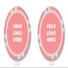 TigerTail Sports Personalized Corporate Logo Poker Chips - Upload Front and Back Logo Images - Official Size and Weight (Pink Chips) view 2