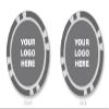 TigerTail Sports Personalized Corporate Logo Poker Chips - Upload Front and Back Logo Images - Official Size and Weight (Gray Chips) view 2