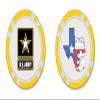 TigerTail Sports Personalized Corporate Logo Poker Chips - Upload Front and Back Logo Images - Official Size and Weight (Yellow Chips) view 1