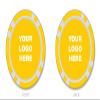 TigerTail Sports Personalized Corporate Logo Poker Chips - Upload Front and Back Logo Images - Official Size and Weight (Yellow Chips) view 2