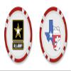 TigerTail Sports Personalized Corporate Logo Poker Chips - Upload Front and Back Logo Images - Official Size and Weight (Red Chips) view 1