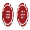 TigerTail Sports Personalized Corporate Logo Poker Chips - Upload Front and Back Logo Images - Official Size and Weight (Red Chips) view 2