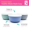 Elk and Friends Stainless Steel Bowls with Silicone Sleeve for Babies & Toddlers | Lids Included | Stay Put Suction | Cereal & Snack Bowls | 4 Pack view 4