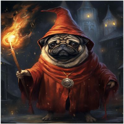 Pug Wizard Jigsaw Puzzle 300/500/1000 Piece for Pug Owner (1000pc (5075cm))