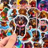 100 Pcs Dachshund Stickers for Teens,Adults Waterproof Funny Weiner Dog Stickers for Computer Phone Water Bottle Bike Luggage Guitar view 3