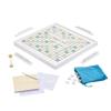 WS Game Company Scrabble Bianco Edition with Rotating Wooden Board, Raised Tile Grid, Word Games for 2-4 Players (Ages 8+) view 2