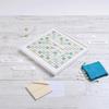 WS Game Company Scrabble Bianco Edition with Rotating Wooden Board, Raised Tile Grid, Word Games for 2-4 Players (Ages 8+) view 3
