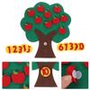 ibasenice Felt Number Apple Tree, Non-Woven Number Apple Tree Math Educational Toy for Toddlers Preschool Counting Game Digital Matching Felt Math Playboard 10.6X9.4 Inches view 4