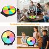 Hooomyai 10" Tabletop Mini Spinning Prize Wheel with Plastic Base Stand, Spinner Double Side Surfaces, Spin Wheel with Dry Erase Markers and Eraser for Fortune Game Trade Show Carnival Party view 2
