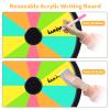 Hooomyai 10" Tabletop Mini Spinning Prize Wheel with Plastic Base Stand, Spinner Double Side Surfaces, Spin Wheel with Dry Erase Markers and Eraser for Fortune Game Trade Show Carnival Party view 4