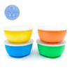 Elk and Friends Stainless Steel Bowls with Silicone Sleeve for Babies & Toddlers | Lids Included | Stay Put Suction | Cereal & Snack Bowls | 4 Pack view 1