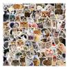 100pcs Kawaii Cat Stickers - Funny & Sad Cat Memes, Waterproof Vinyl Stickers for Bottle, Laptop, Skateboard, Phone, Guitar view 1