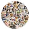 100pcs Kawaii Cat Stickers - Funny & Sad Cat Memes, Waterproof Vinyl Stickers for Bottle, Laptop, Skateboard, Phone, Guitar view 2