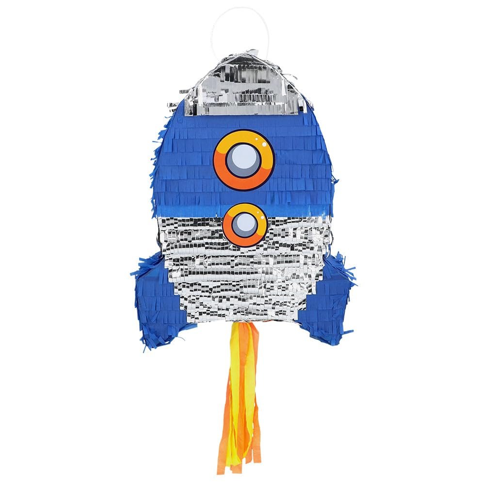 Boland 50514 - Pinata Rocket, 56 x 23 cm x 18 cm, Hanging Decoration, Decoration for Birthday, Theme Party and Carnival
