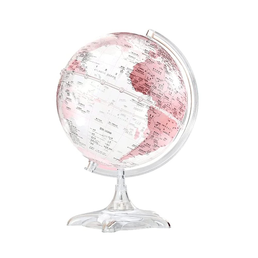 meaningful Globe 360 Rotate World Globe 8.5-in Bilingual Geographic Globe Illuminated Educational Globe Suitable for Home and Office Desktop Decoration Home Decor