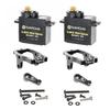 RampCrab RC Steering Servo with Mount and Horn for TRX4M RC Car, 1/18 Upgrades Parts, Suitable for TRX4-M Bronco Defender K10 (Black Horn), 2Sets view 1