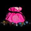 KSNDie Large Dice Bags with Pockets Pink Storage Bag D20 Logo for DND RPG Game Dices (with 1lb Random DND Dice) view 4