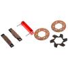 BrewJa CNC Alloy Brake Pad Set Compatible with 1/5 HPI KM Baja 5B SS RC CAR Gas Parts 85201-Orange & Brake Disc Set view 1