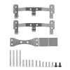 BrewJa Metal Link Rod Mount Base and Axle Up Servo Bracket Mount Compatible with WPL C14 C24 C34 C44 C54 1/16 RC Car Upgrade Parts (Color : Grey) view 1