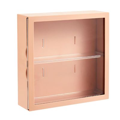 Wall Mounted Showcase Blind Box Figures Display Case Handicraft Storage Display Rack Dust Proof Doll Toy Storage Blind Box(Milky)