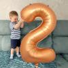 Number 7 Balloon for Boys, Giant Orange Self Inflating Number 0-9 Set Decor for Girls, 40 Inch Foil Helium 7 Balloon for 7th Birthday Party Anniversary Celebration Wedding Party Decorations Supplies view 3