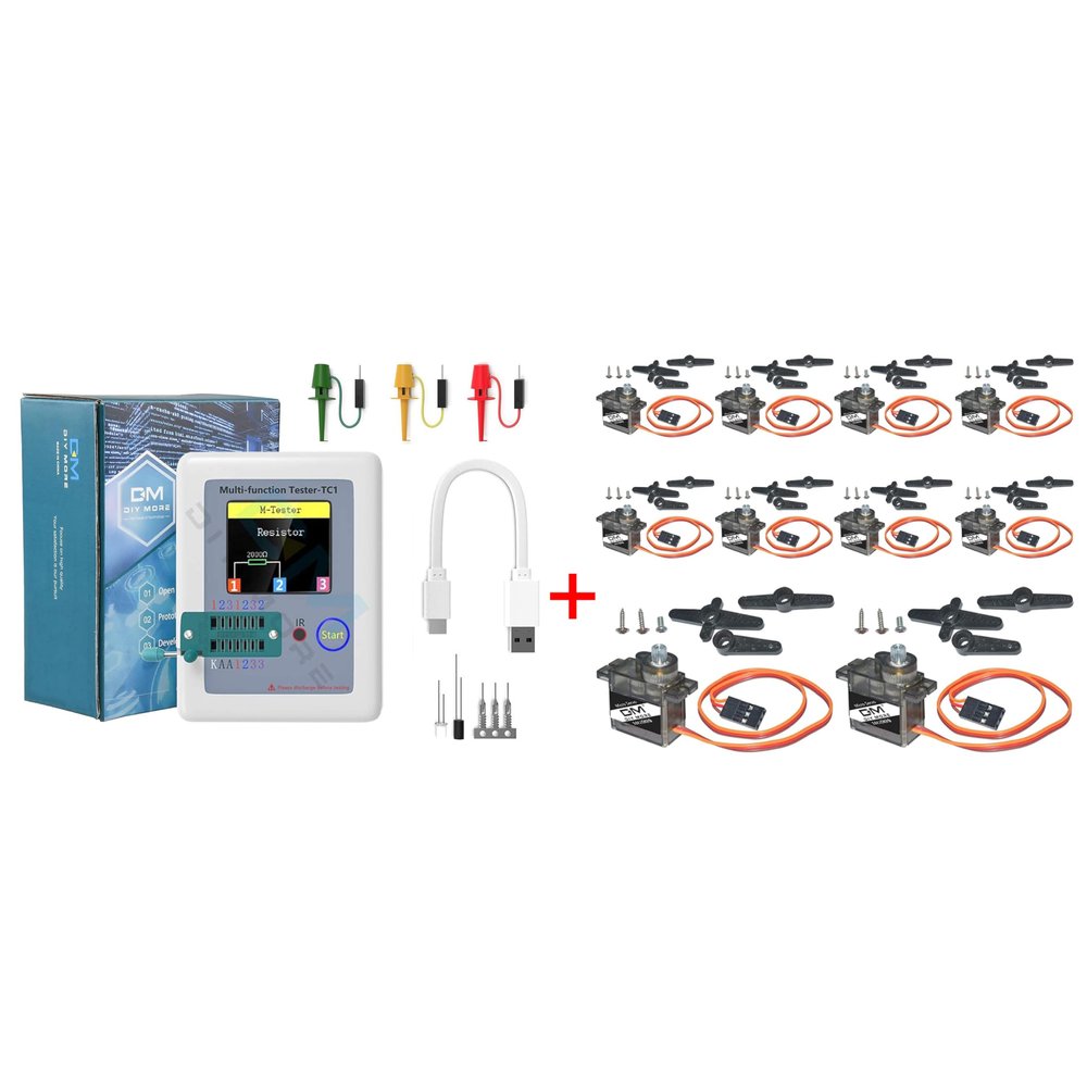10PCS MG90S 9g Micro Servo Metal Gear Motor Small Mini Servos for RC Robot Arm Helicopter Airplane Car Boat Controls with Cable for Arduino Project