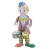 Luqeeg Retro Clockwork Clown Toy with Drumming Action - Tinplate, Handcrafted, Easy, Multi Functionality, Great Gift Choice for Desktop Decoration, Ornament, Party Favor view 1
