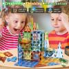BINZKBB Magnetic Tiles Building Blocks,Lighted 3D Clear Educational STEM Construction Set,Preschool Sensory Magnet Dinosaur Creativity Toys for Kids Age 3 4 5 6 8+ Years Old Girls Boys Toddlers view 2